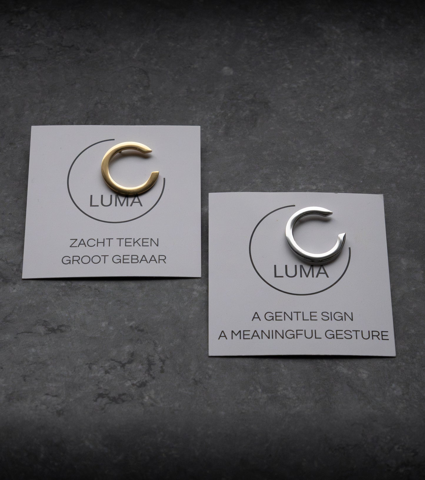 LUMA pin zilverkleurig