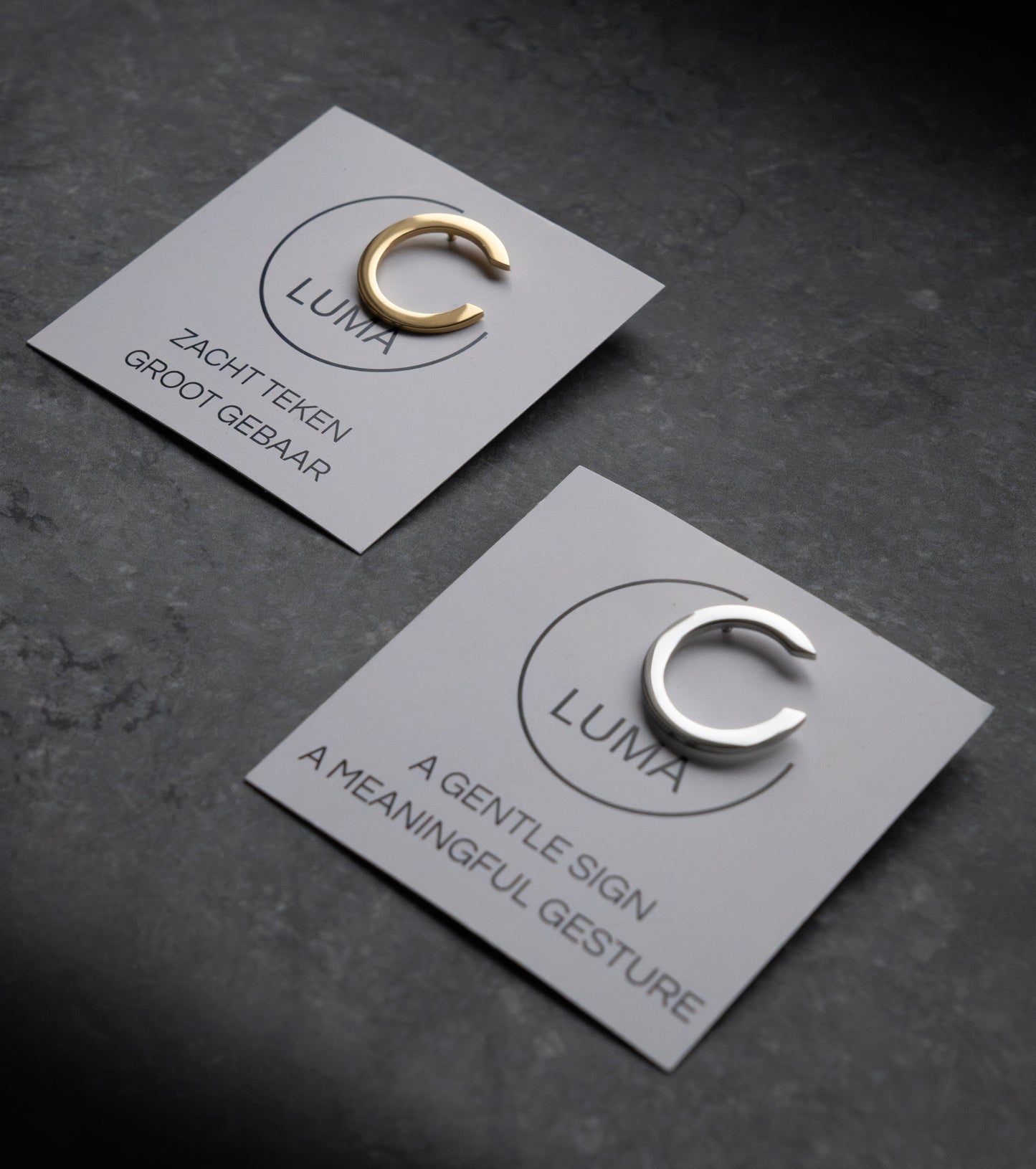 LUMA pin zilverkleurig